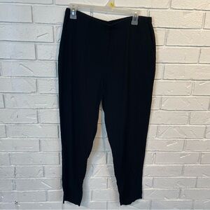 Eileen Fisher Black 100% Organic Cotton Lightweight Crepe Pants S
